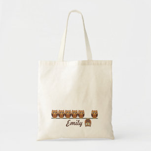 Personalized Owl kids Tote Bag