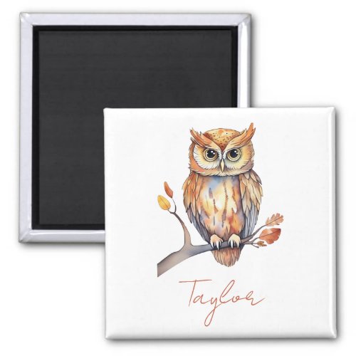 Personalized Owl Magnet