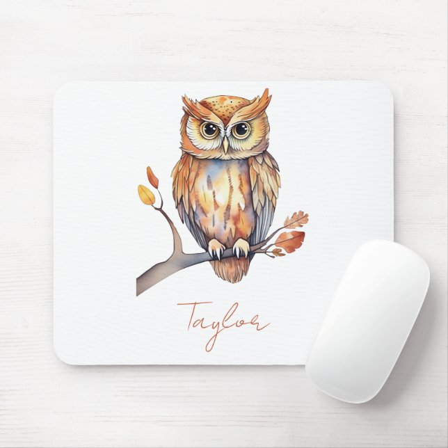 Personalized Owl Mouse Pad (With Mouse)