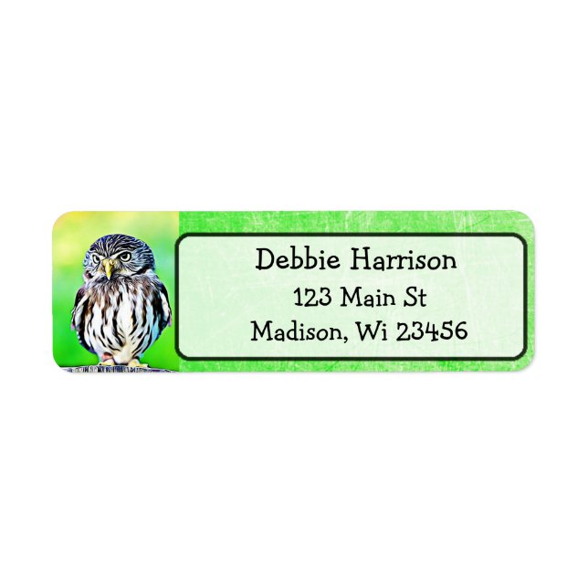 Personalized Owl Return Address Labels (Front)