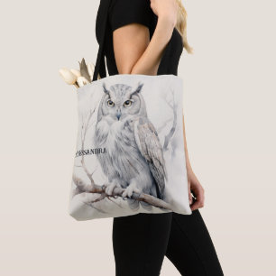 Personalized Owl Tote Bag - Nature-Inspired Wisdom