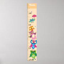 Personalized owls Growth Chart