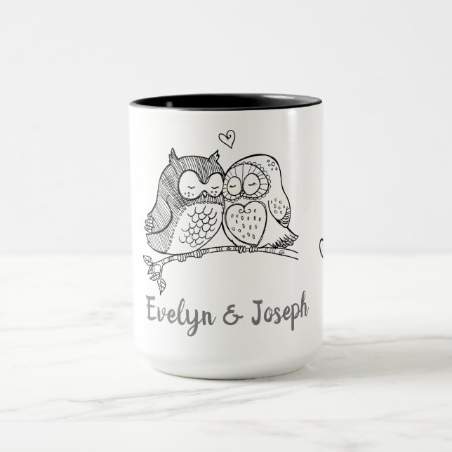 Personalized Owls Love Mug (Center)