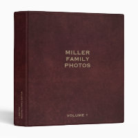 Personalized Oxblood Burgundy Leather Photo Album