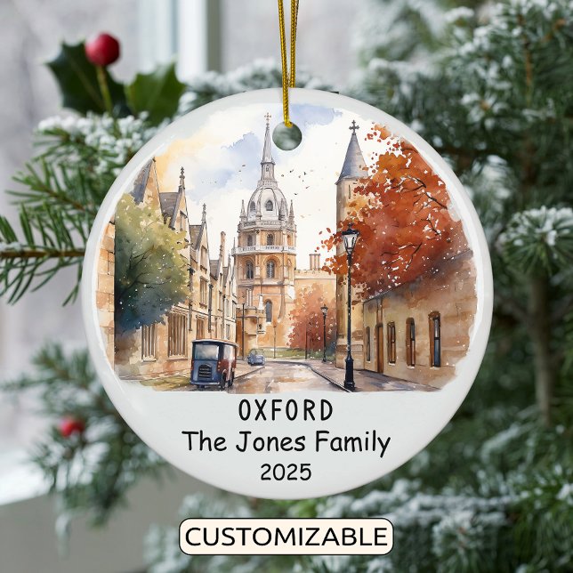 Personalized Oxford Ornament, England Ceramic Ornament (Creator Uploaded)
