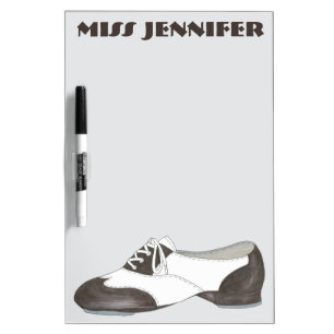 Personalized Oxford Tap Shoe Dance Teacher Gift Dry Erase Board