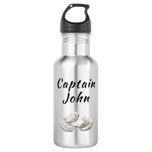 Personalized Oyster Fisherman's Stainless Steel Water Bottle