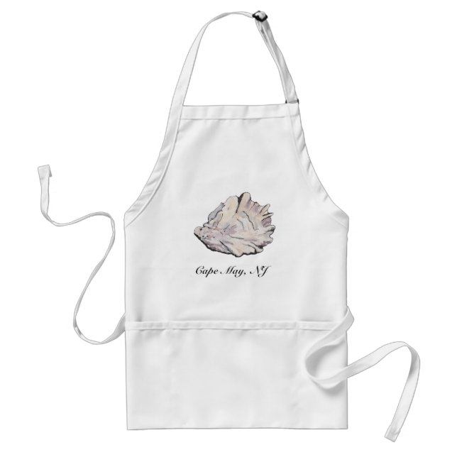 Personalized Oyster Watercolor Adult Apron (Front)