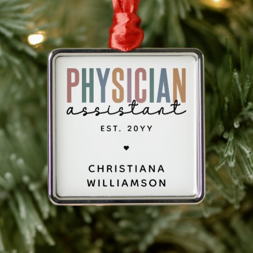 Personalized PA Physician Assistant Graduation Metal Ornament