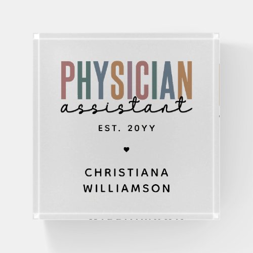 Personalized PA Physician Assistant Graduation Paperweight
