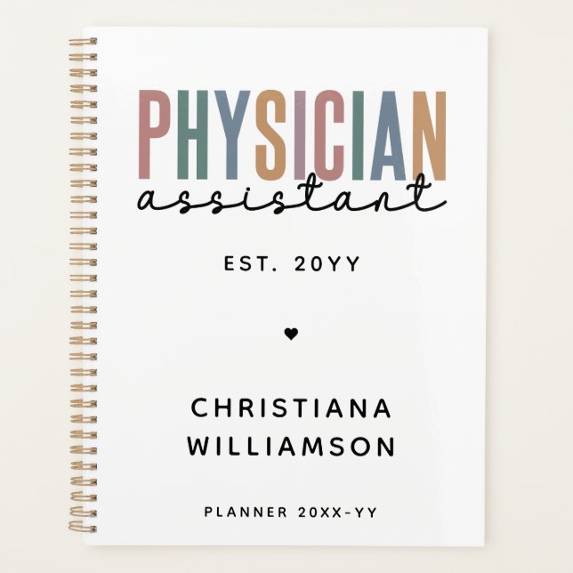 Personalized PA Physician Assistant Graduation Planner (Front)