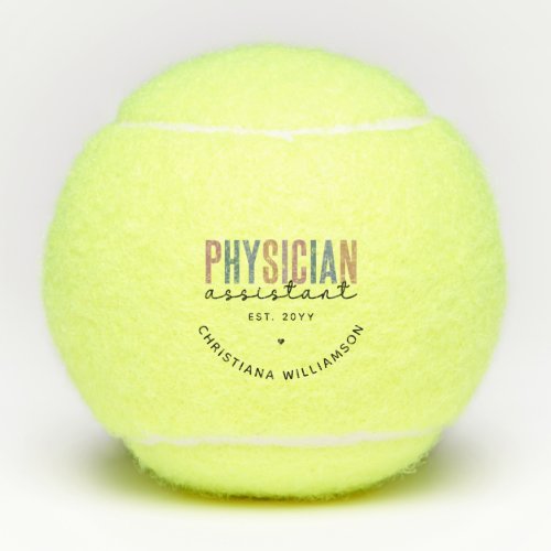 Personalized PA Physician Assistant Graduation Tennis Balls