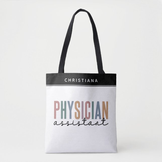 Personalized PA Physician Assistant Graduation Tote Bag (Front)
