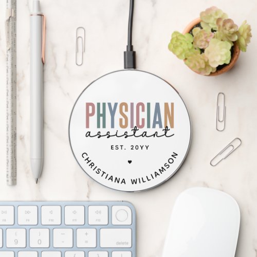 Personalized PA Physician Assistant Graduation Wireless Charger