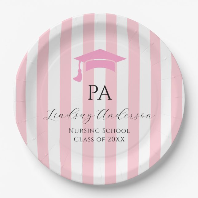 Personalized PA Physician Assistant Paper Plates (Front)