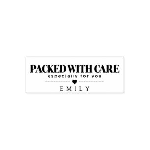 Personalized Packed With Care Small Business Stamp