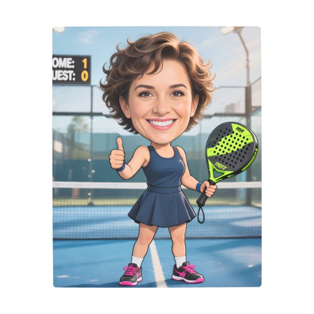 Personalized Paddle/Pickleball Star Caricature Art (Front)