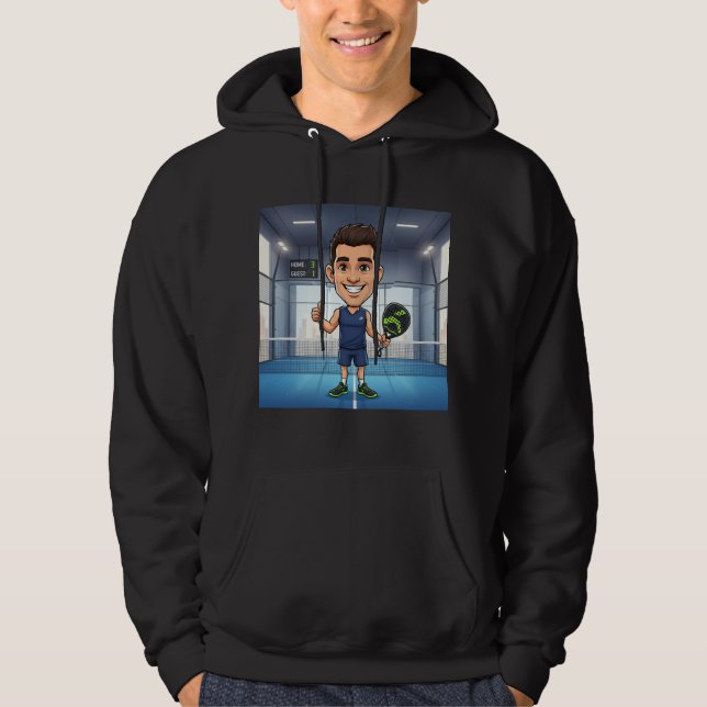 Personalized Paddle Player Cartoon Caricature Hoodie (Front)