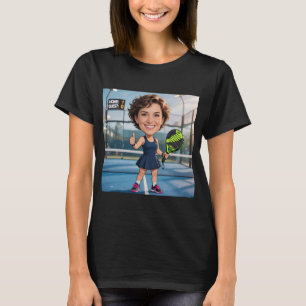 Personalized Paddle Player Head Caricature T-Shirt