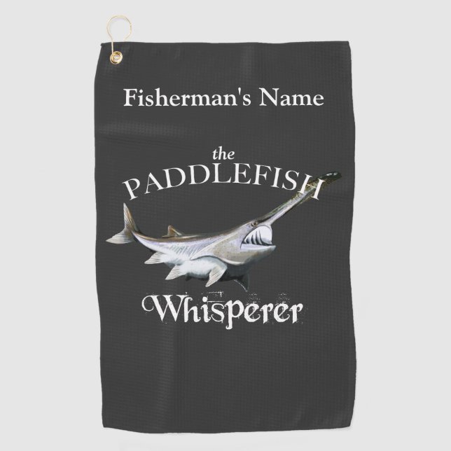 Personalized Paddlefish Whisperer Fishing Towel (Front)