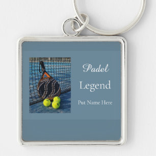 Personalized Padel Legend Gift for Him Keychain