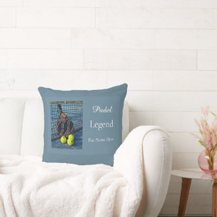 Personalized Padel Legend Gift for Him Throw Pillow