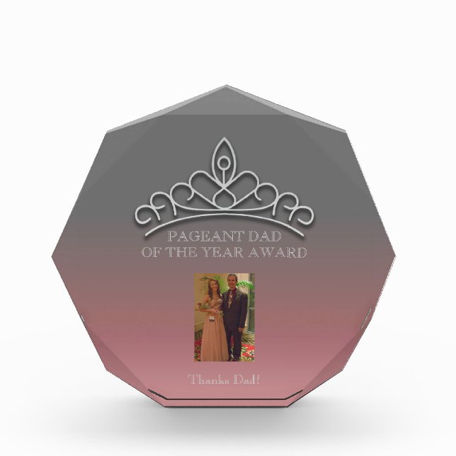Personalized Pageant Dad of the Year Award (Front)