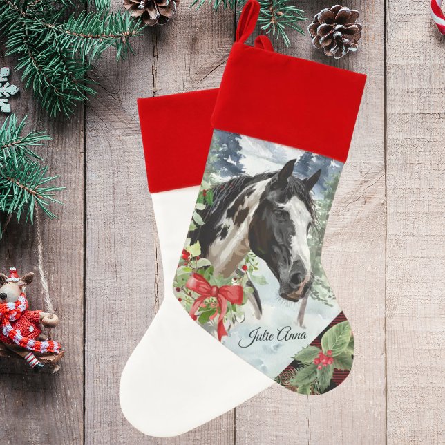 Personalized Paint Horse Christmas Stocking (Creator Uploaded)