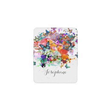 Personalized Paint splash Butterflies Pop Art Card Holder