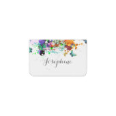 Personalized Paint splash Butterflies Pop Art Card Holder (Front Horizontal)