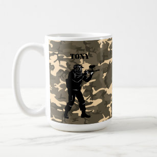 Personalized Paintball Camouflage Coffee Mug