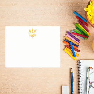 Personalized Paintbrush Emblem Artist Post-it Notes