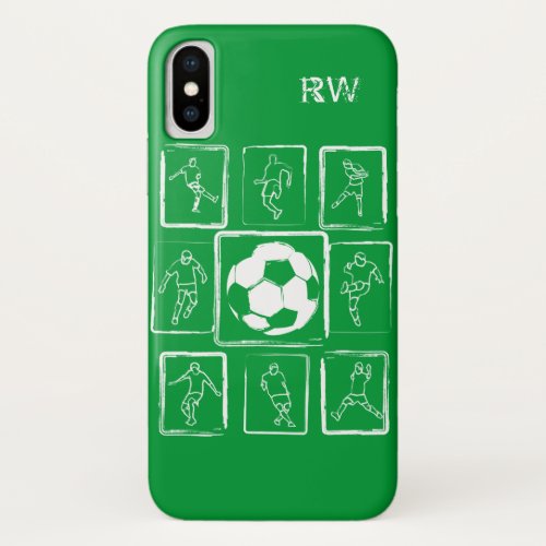 Personalized Painted soccer skills iPhone X Case