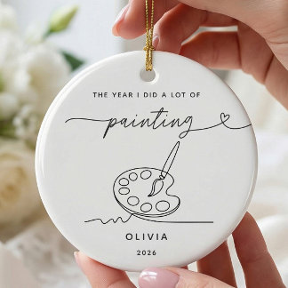 Personalized Painting Artist Christmas Ornament