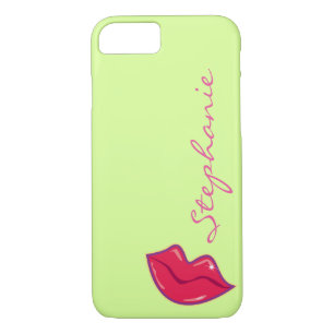 Personalized Pair of Cherry Red Lips iPhone 8/7 Case