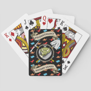 Personalized Paleontology History Games Poker Cards