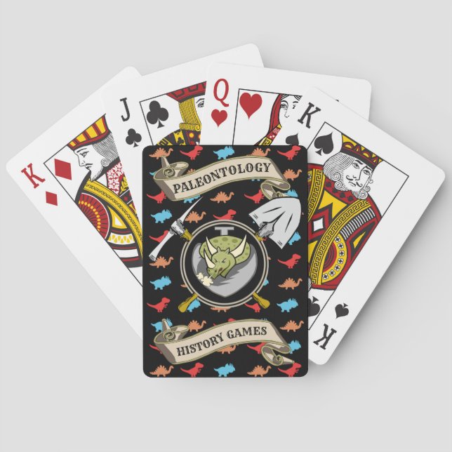 Personalized Paleontology History Games Poker Cards (Back)