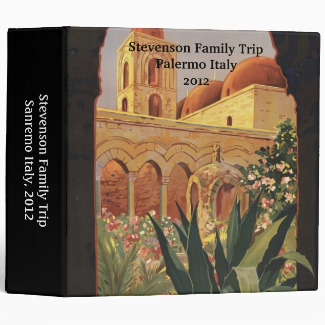Personalized Palermo Travel Binder (Front/Spine)