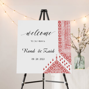 Personalized Palestinian Arab Henna Sign in Red