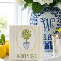 Personalized Palm Beach Lemon Topiary