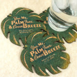Personalized Palm Leaf Cork Coaster<br><div class="desc">Our Personalized Palm Leaf Cork Coasters add a tropical touch to any celebration!</div>