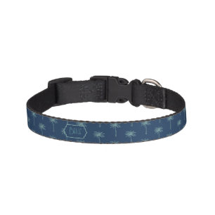 Personalized Palm Tree Pattern Pet Collar