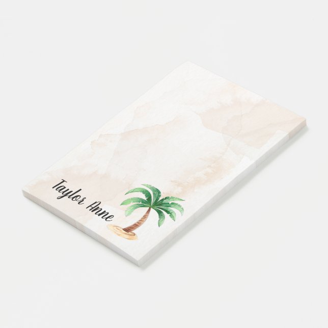 Personalized Palm Tree Post-it Notes (Angled)
