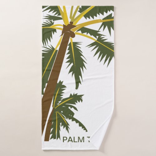Personalized Palm Tree Tropical Nature Bath Towel