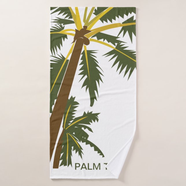 Personalized Palm Tree Tropical Nature Bath Towel (Bath Towel)