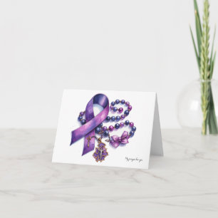 Personalized Pancreatic Cancer Prayer Rosary Card