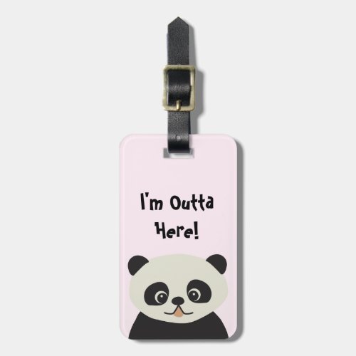 Personalized Panda Bear Luggage Tag