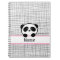 Personalized Panda Bear Pink Black Notebook