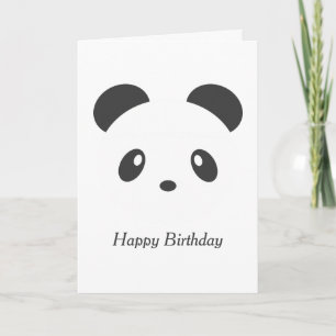 Personalized panda birthday card