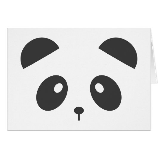 Personalized panda card (Front Horizontal)